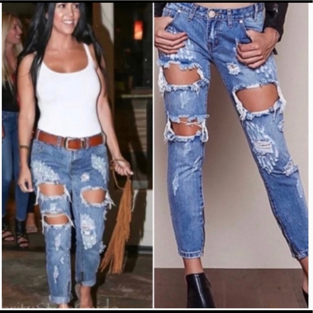 One Teaspoon Trashed Freebirds Distressed Jeans size 25